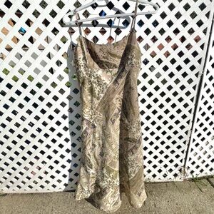 Y2K Olive Green Pimkie Slip Midi Dress 2000s Trendy Vintage